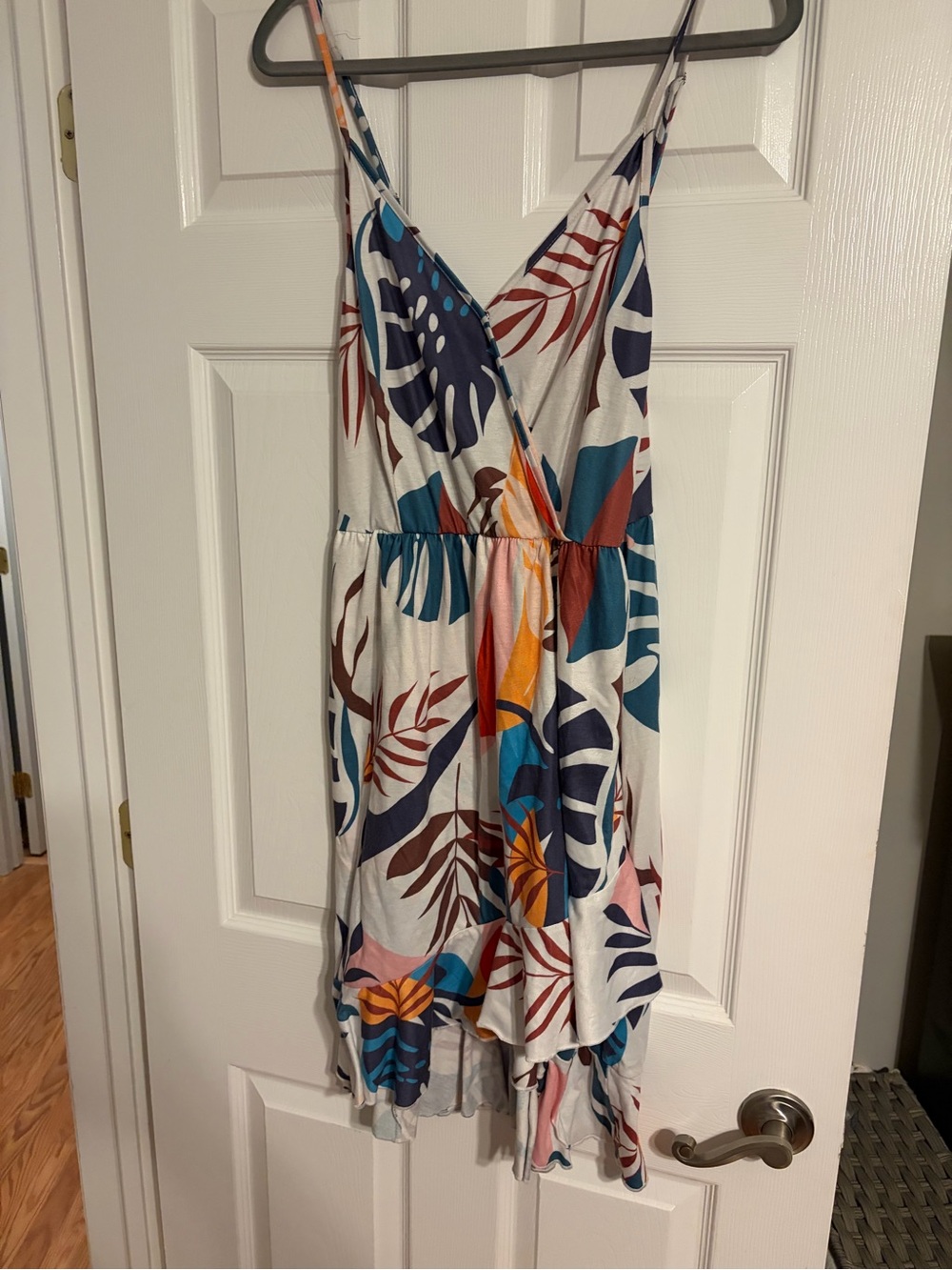 Girls Multicolor Tropical Leaf One-Piece Dress - Kids